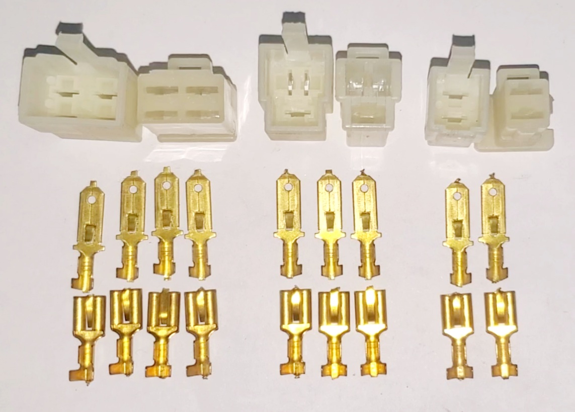 connector 1, 2, 3, 4, 6, 8 PIN series 6.3mm không chống nước
