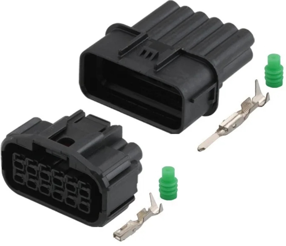 Giắc điện 12 pin đèn Led pha/cos, đèn sương mù phù hợp với xe Honda Civic Accord