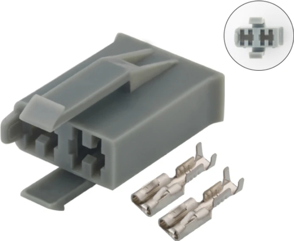 Giắc điện 2 Pin 4.8mm màu xám
