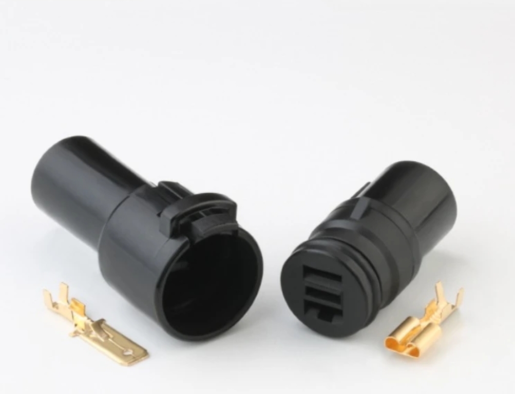 Giắc điện 2 Pin 6.3mm màu đen