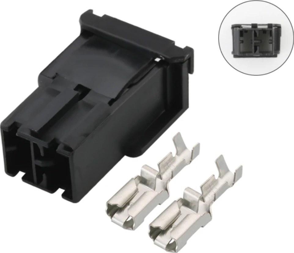 Giắc điện 2 Pin 6.3mm màu đen