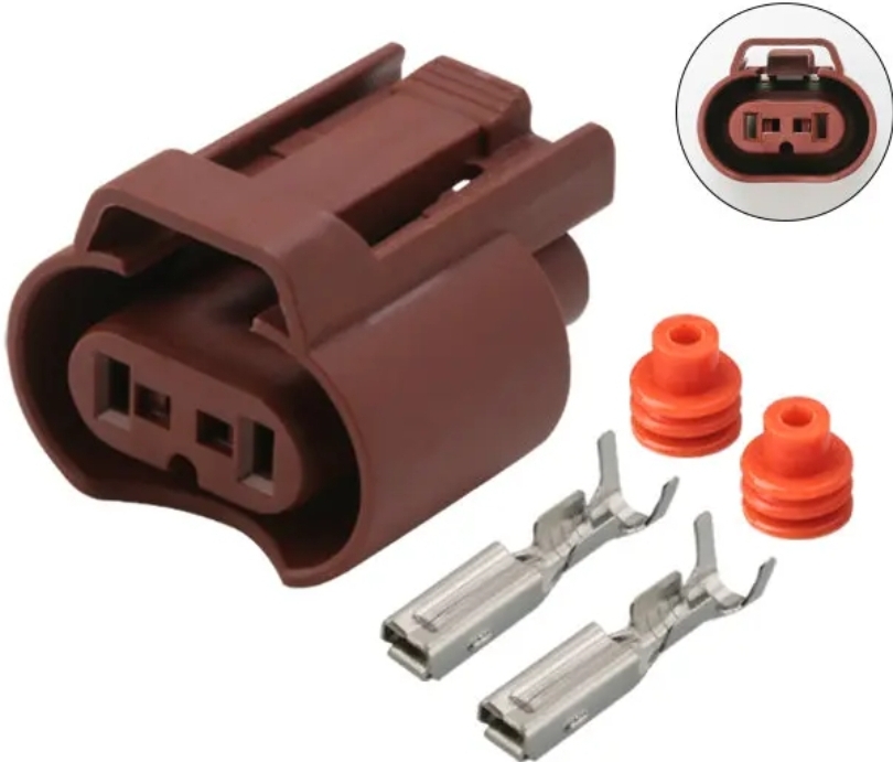 Giắc điện 2 Pin đèn 9006( HB4 ) 2.8mm màu nâu