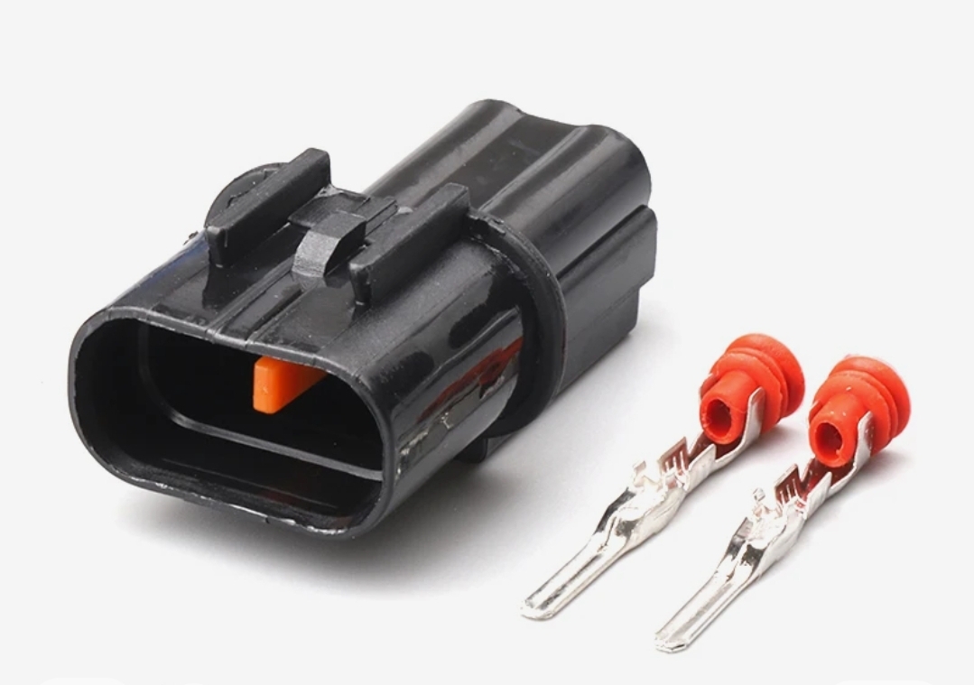 Giắc điện 2 pin hệ thống quạt làm mát, đèn xe Mitsubishi Pajero,Triton,..