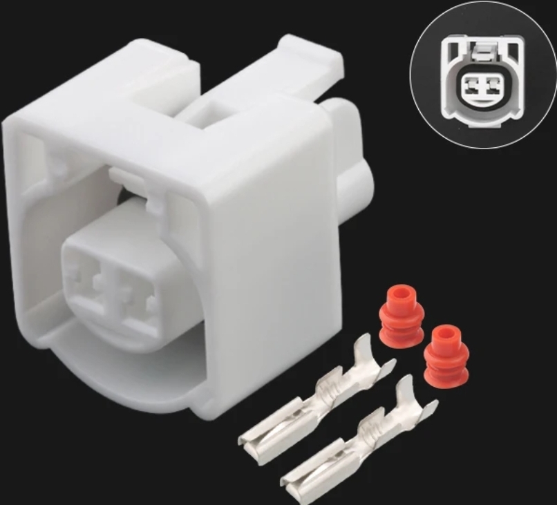 Giắc điện 2 Pin lỗ 2.3mm chống nước màu trắng