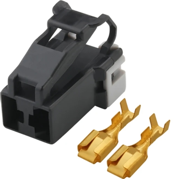 Giắc điện 2 Pin màu đen lỗ 6.3mm