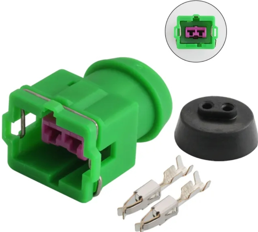 Giắc điện 2 Pin phù hợp với hệ thống còi, kim phun trên xe ô tô,...