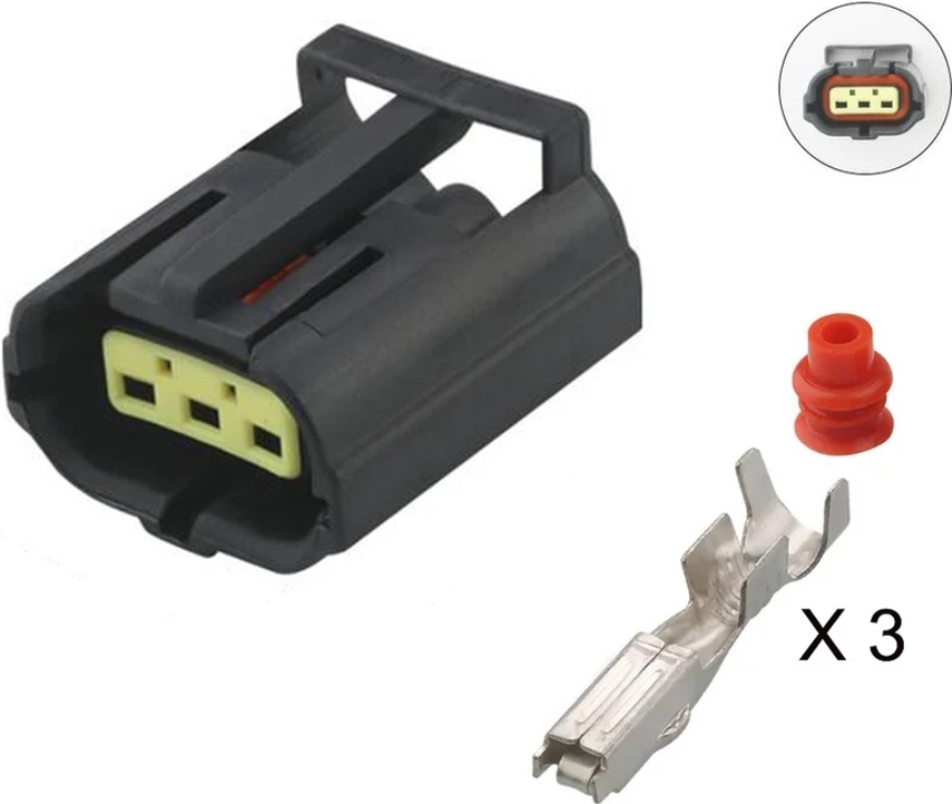 Giắc điện 3 pin 1.8mm AMP phù hợp với xe Audi, Volkswagen, BMW, Honda, Toyota, Ford, Mitsubishi