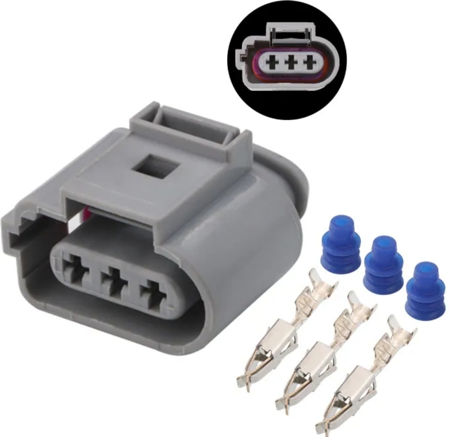 Giắc điện 3 pin 3.5mm đèn sương mù, cảm biến trục khuỷu xe Volkswagen Audi