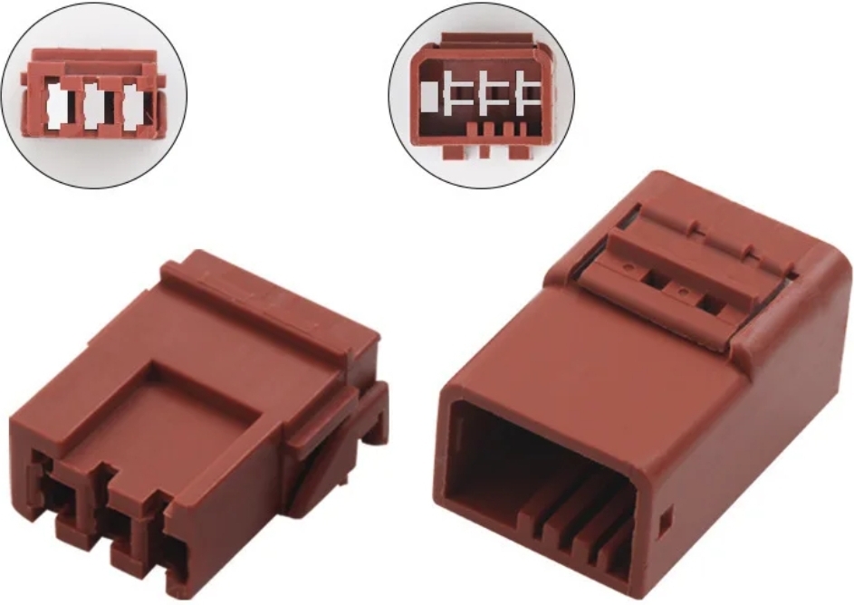 Giắc điện 3 pin 4.8mm màu nâu