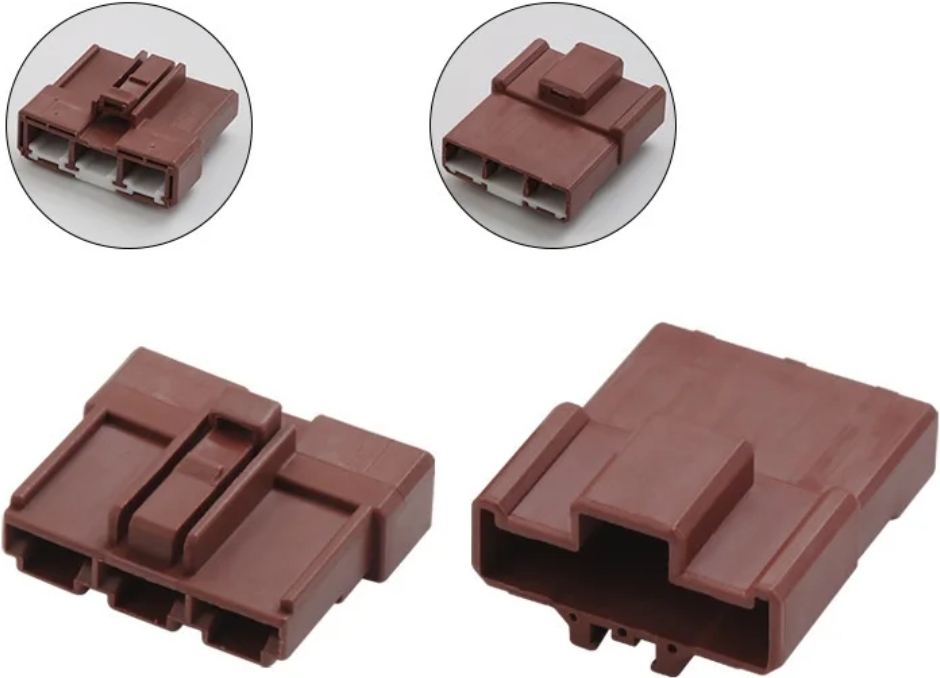 Giắc điện 3 pin 7.8mm màu nâu
