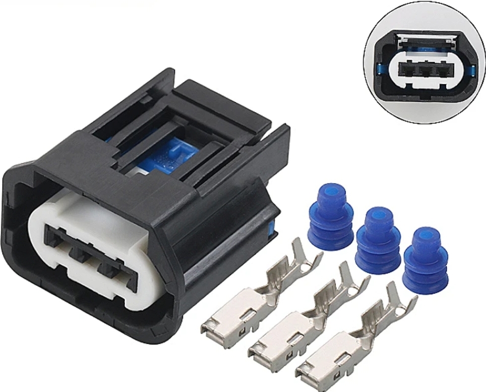 Giắc điện 3 pin bơm trợ lực lái phù hợp với xe Ford Focus Mazda
