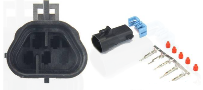 Giắc điện 4 pin cảm biến O2 LSA GM giắc đực