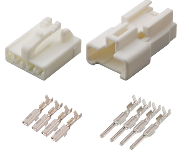 Giắc điện 4 pin màu trắng giắc đực/cái