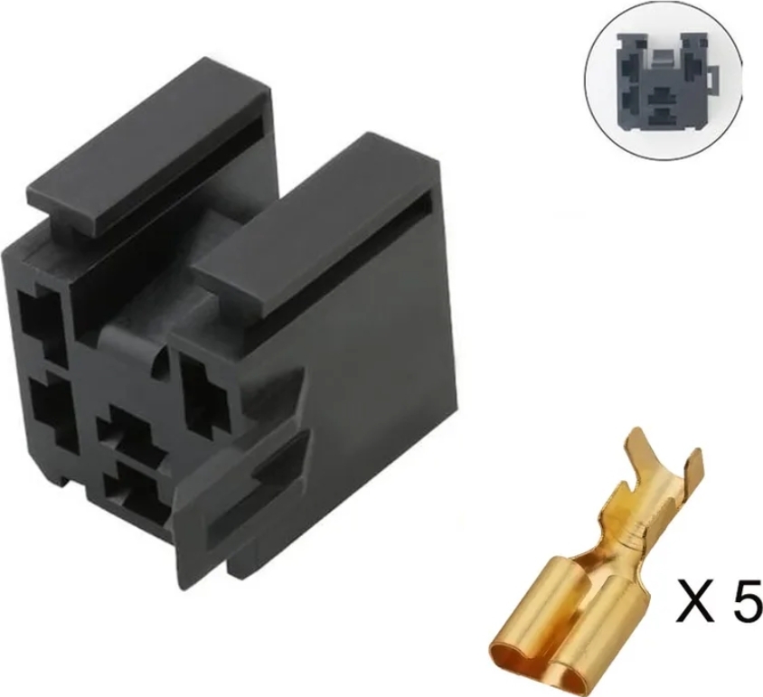 Giắc điện 5 pin 6.3mm màu đen