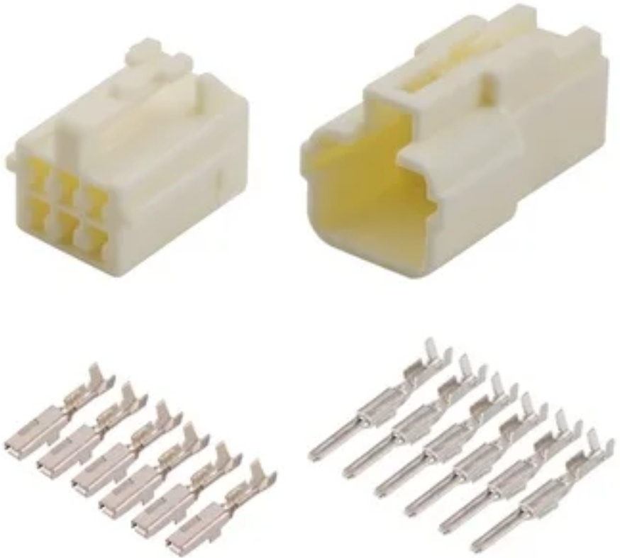 Giắc điện 6 pin 2.2mm màu trắng