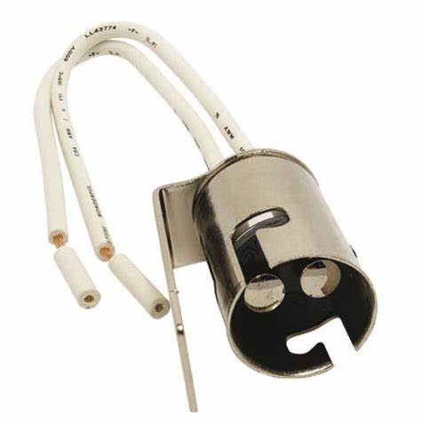 Giắc điện bóng đèn S25 2 tim bấm sẵn dây