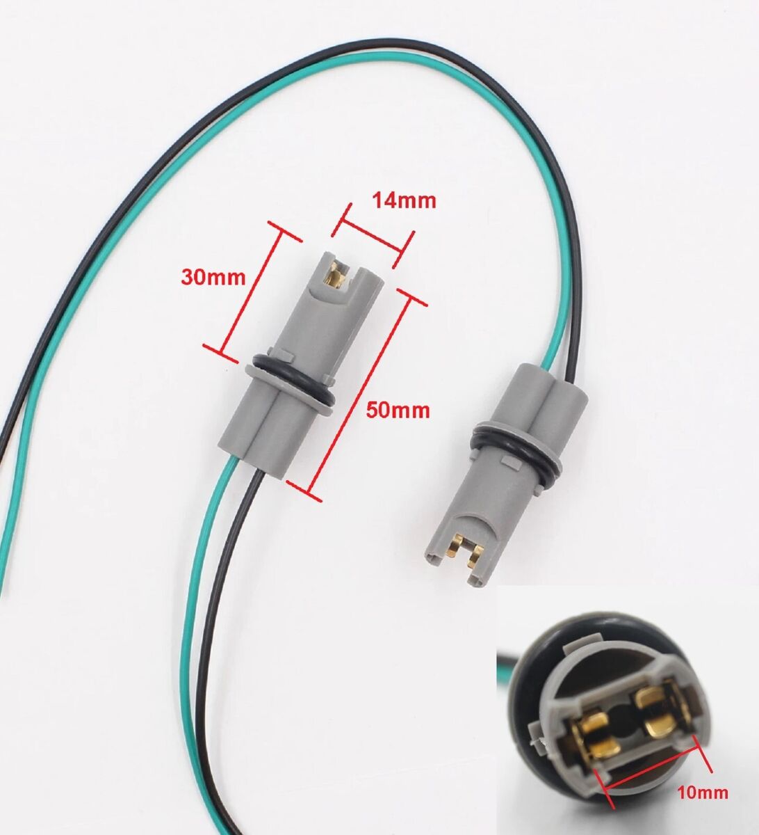 Giắc điện bóng đèn xi nhan T13 bấm dây sẵn