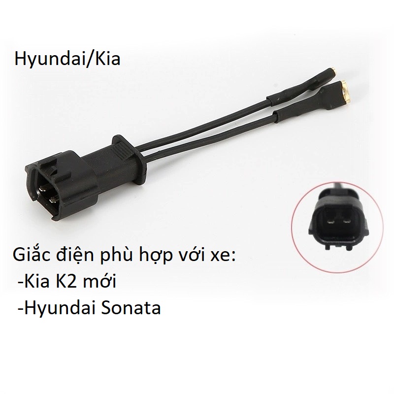 Giắc điện còi 2 pin phù hợp với xe Hyundai, Kia,...