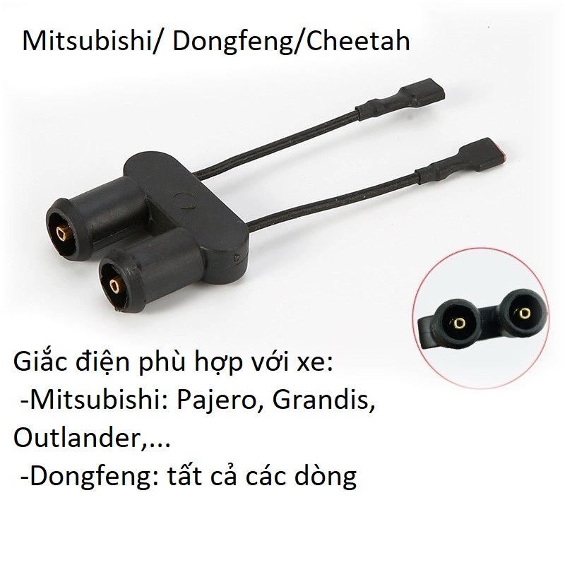 Giắc điện còi 2 pin phù hợp với xe Mitsubishi ASX LANCER PAJERO OUTLANDER