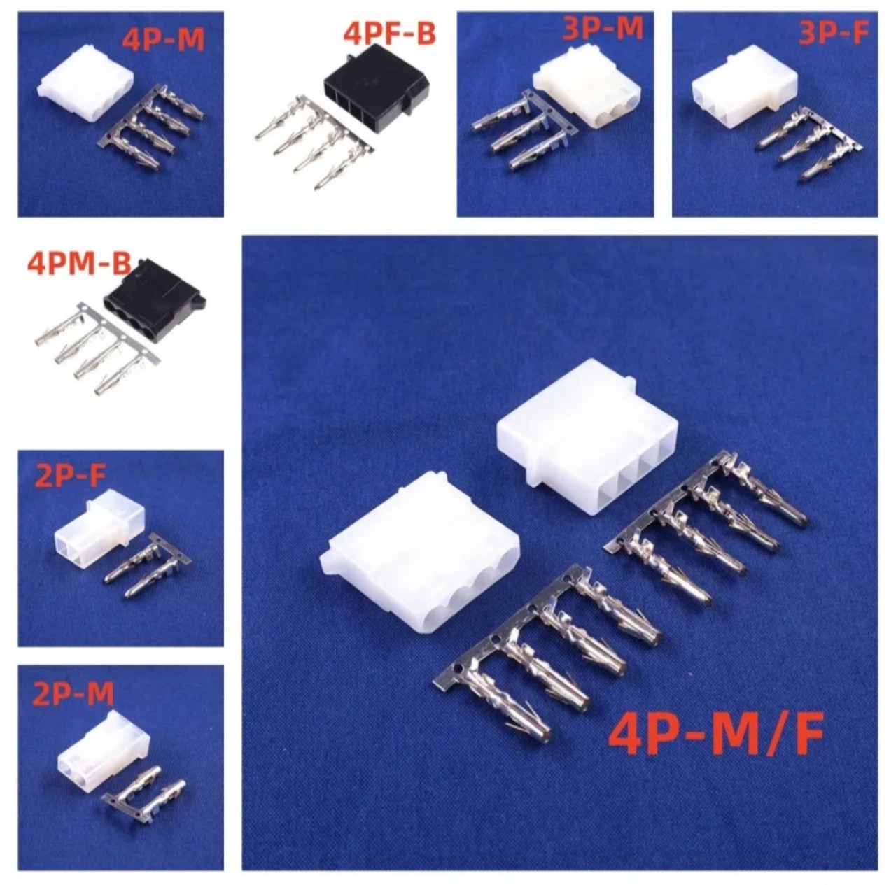 Giắc điện Molex 0.5mm 2/3/4 pin màu trắng