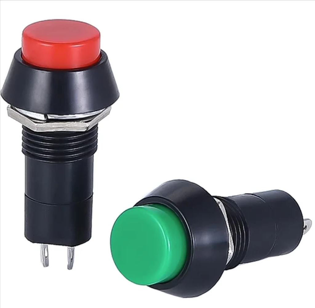 Nút Nhấn Giữ 12mm 2 Chân Màu Đỏ